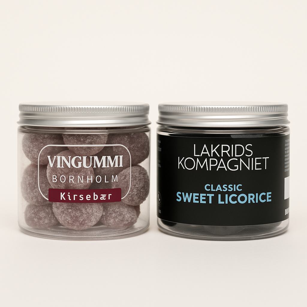 2-pakke: Vingummi + Lakrids