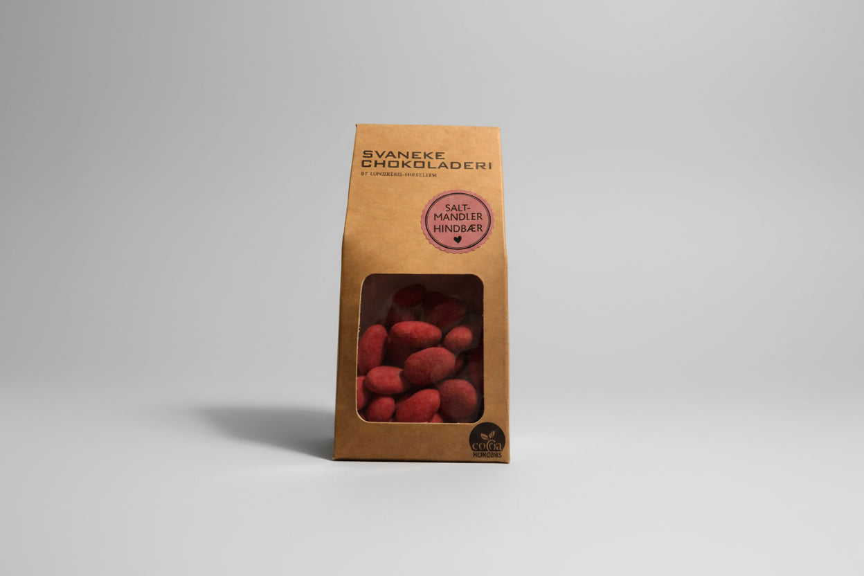 Dragerede Mandler m/hindbær 90g