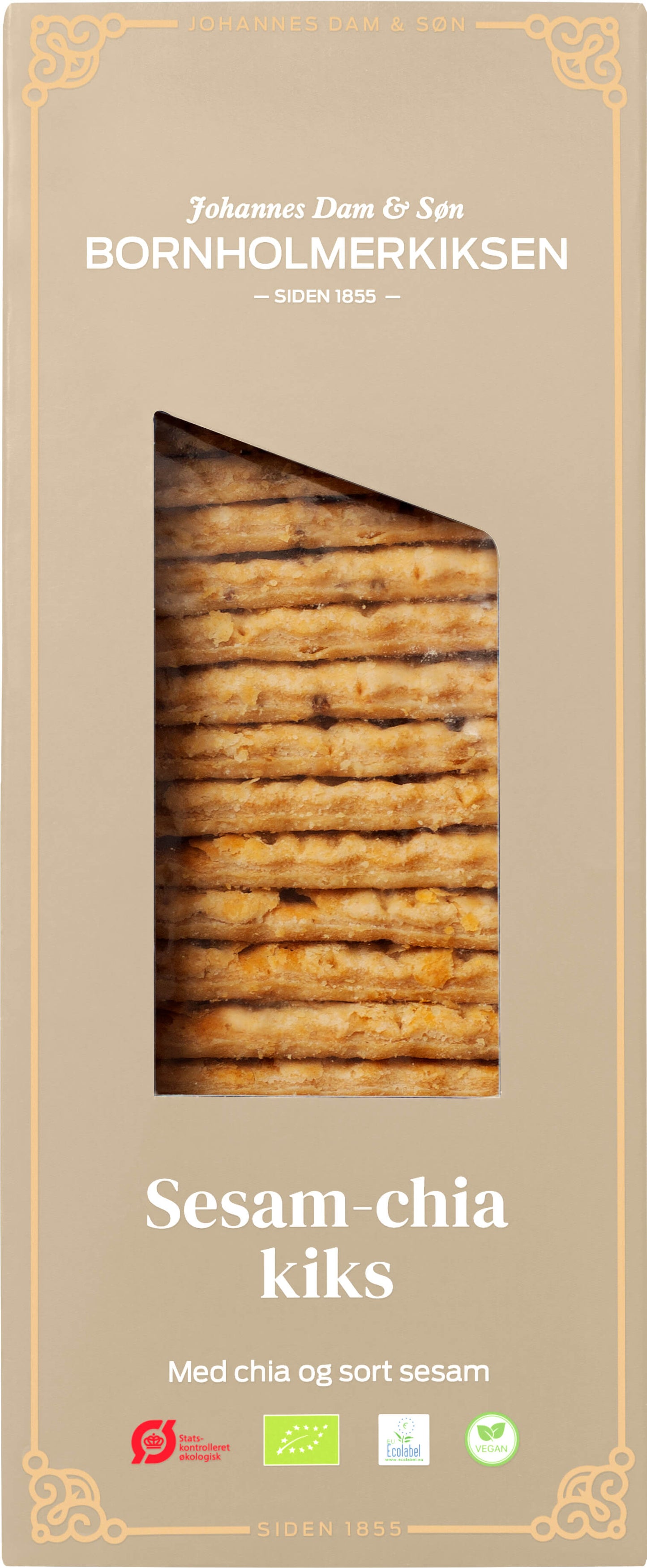 ØKO Rugkiks m/Sesam & Chia 175g, Bornholmerkiksen Gul