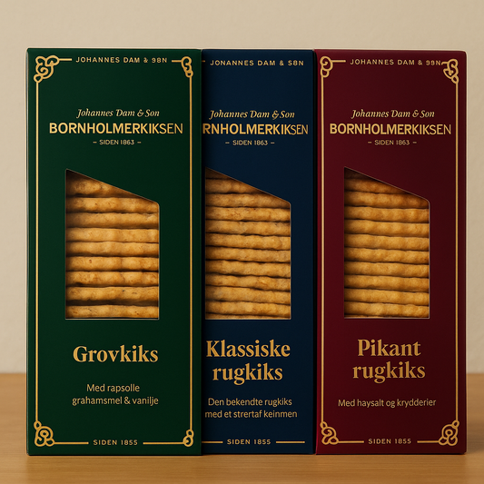 3 x Bornholmerkiks 175g fra Johannes Dam & Søn