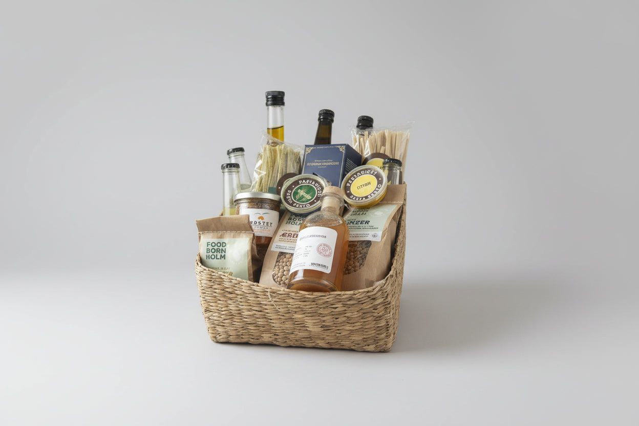 Vegetarkurv m/drikkevarer