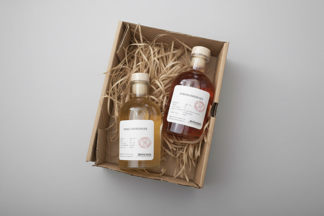 Gaveæske med 2 stk. gourmeteddike, 2x250ml