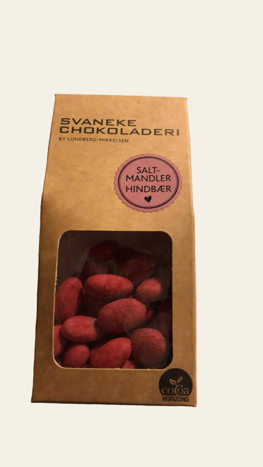 Dragerede Mandler m/hindbær 90g