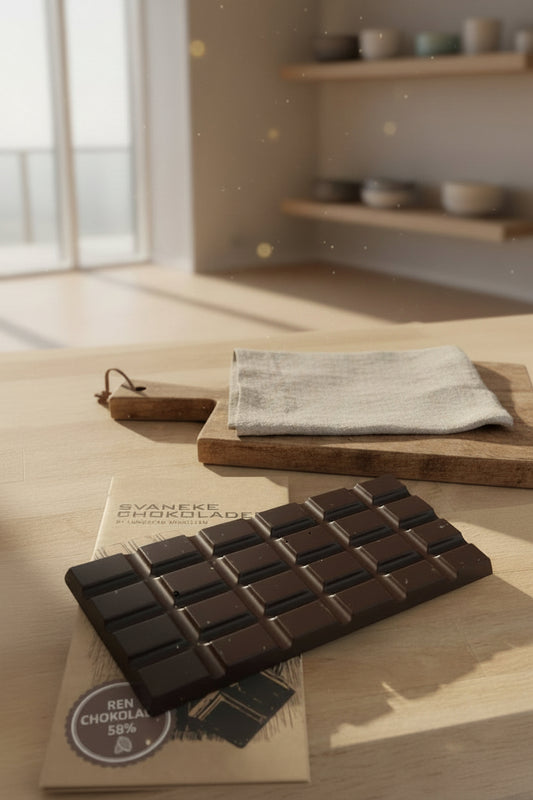 Chokoladeplade mørk 58%, 100g