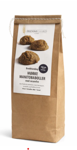 Mørke Manitobaboller m/sesamfrø 700g