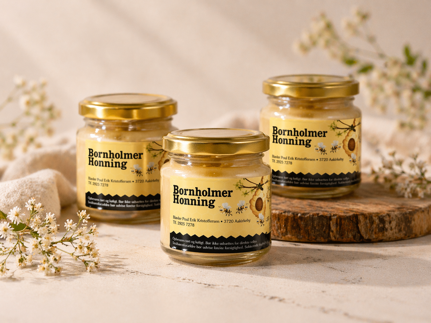 3 glas Bornholmerhonning, 3x225g