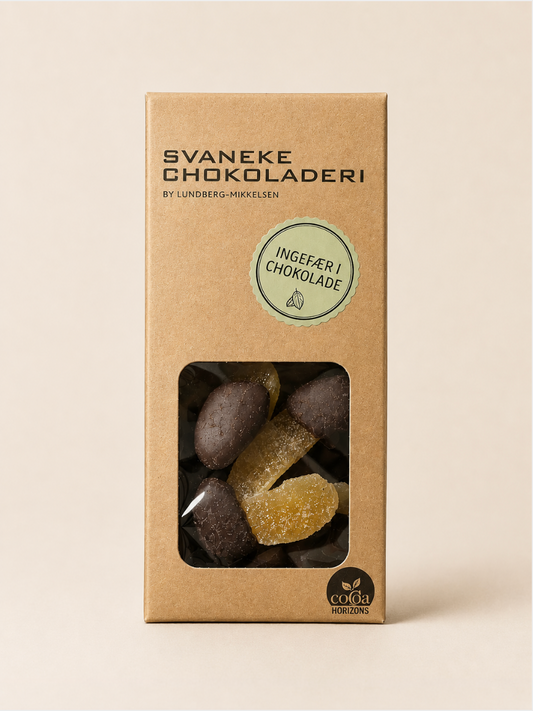 Ingefær & mørk chokolade 90g