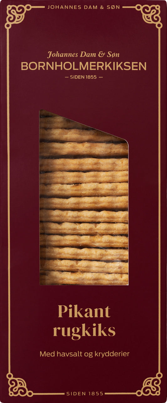 Rugkiks 175g, Pikant/Havsalt, Bornholmerkiksen Rød