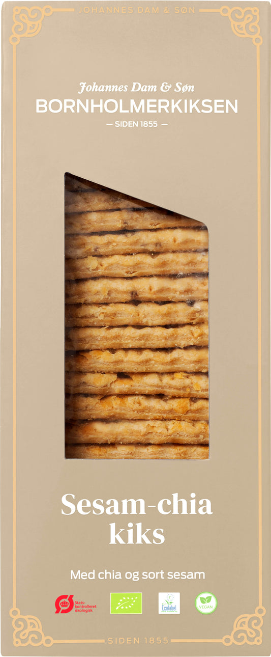 ØKO Rugkiks m/Sesam & Chia 175g, Bornholmerkiksen Gul