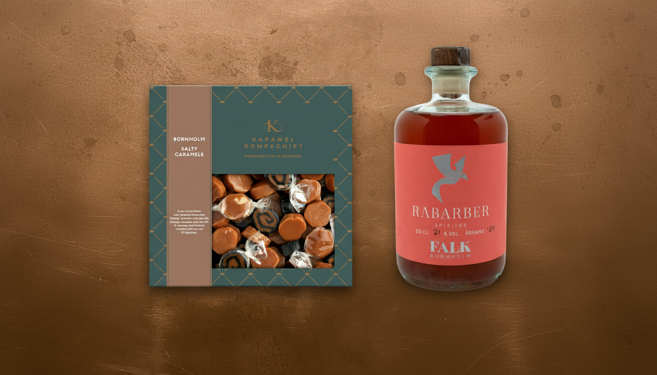 Karameller m/likør eller snaps, 336g + 50cl